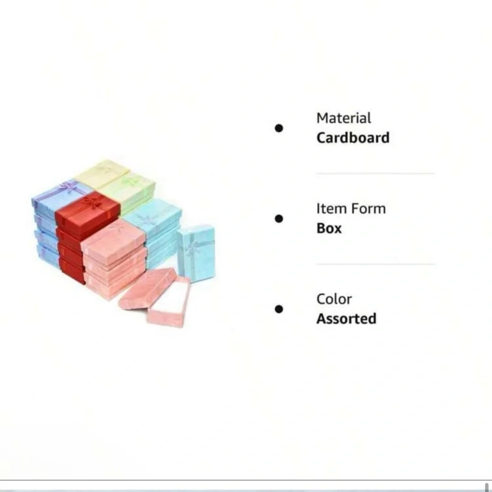 12 Multi-Color Jewelry Gift Boxes - Assorted Colors